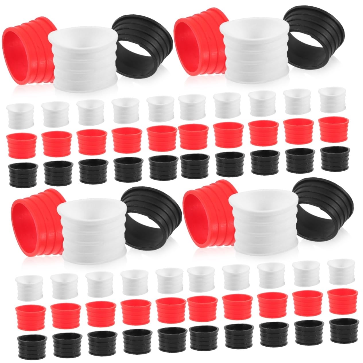 KESYOO 4sets Badminton Racket Rubbers Tennis Racket Silicone Grips Non-Slip Overgrip Protectors for Tennis Badminton 15pcs*4