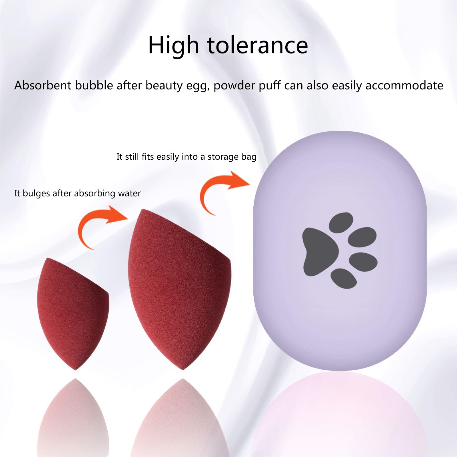 Makeup Sponge Holder Shatterproof Silicone Beauty Make Up Case For Travel Women Girls