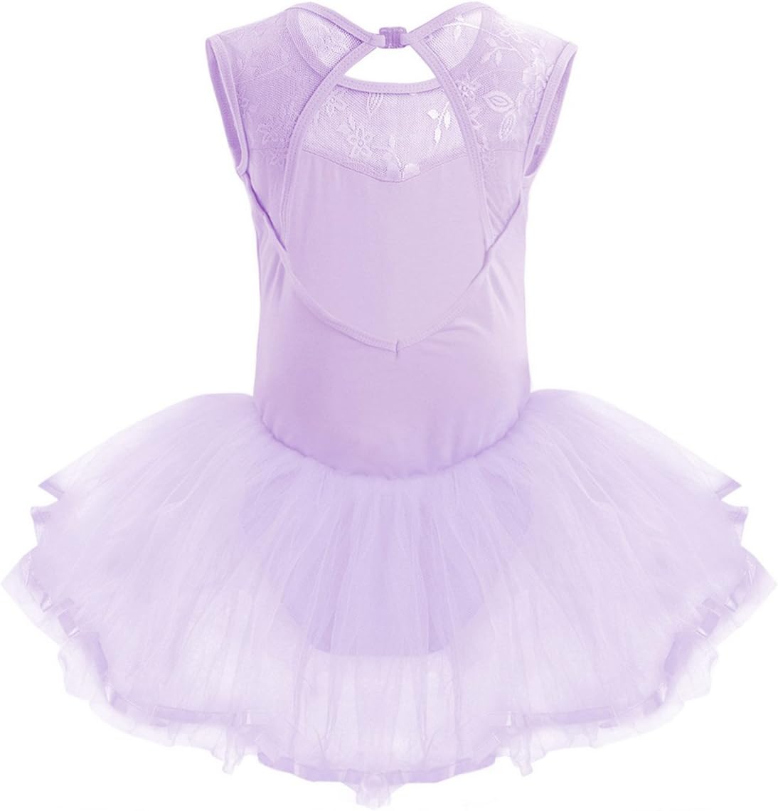Freebily Girls Sleeveless Cutout Back Ballet Dance Leotard Tutu Dress