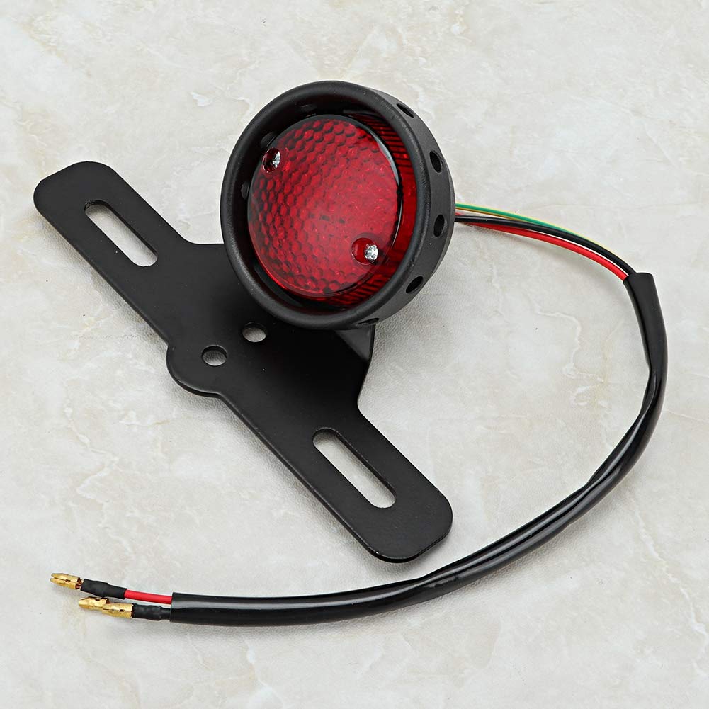 Fanale LED Posteriore in Lega Di Alluminio - Lampada Stop, Luce Freno Accessorio Nero