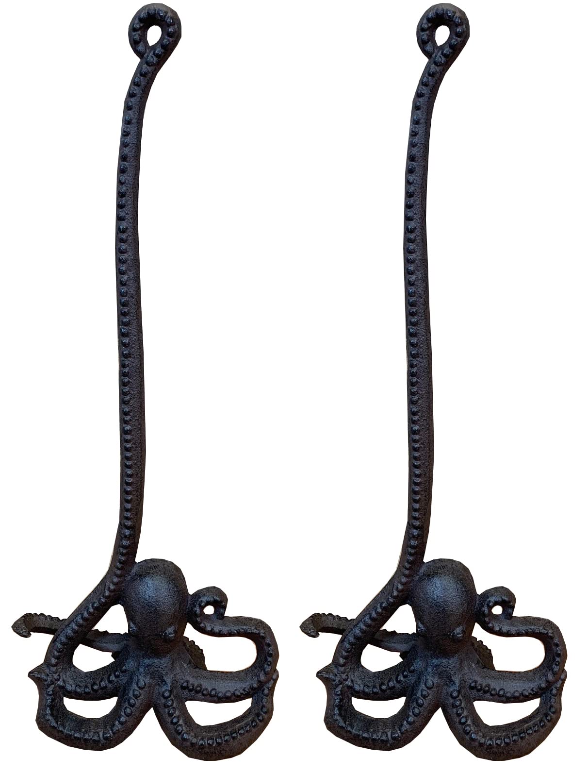 Selections Brown Free Standing Octopus Loo Roll Toilet Paper Holder In Cast Iron - Pack Of 2