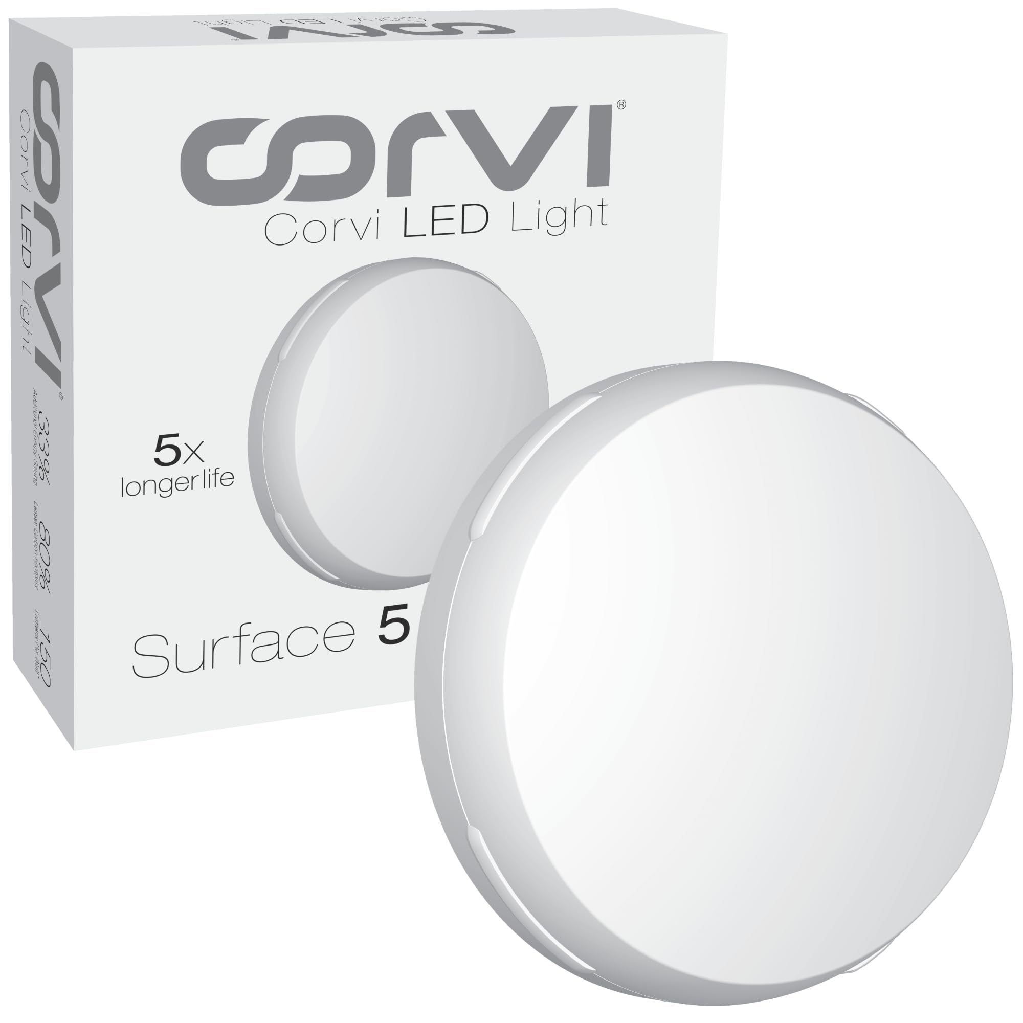 CORVI LED Surface 5 Ceiling Light | 18 Watts illumination using 12 Watts power | Dimmable & Driverless | Backlit for Maximum Output | 3000K Warm White (P1)-image-16