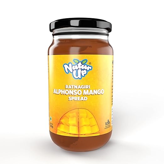 NATURUP Alphonso Mango Spread (Jam), 250g | Now with More Fruit, Less Sugar | 100% Natural Ingredients | No Preservatives, Colours or Flavours