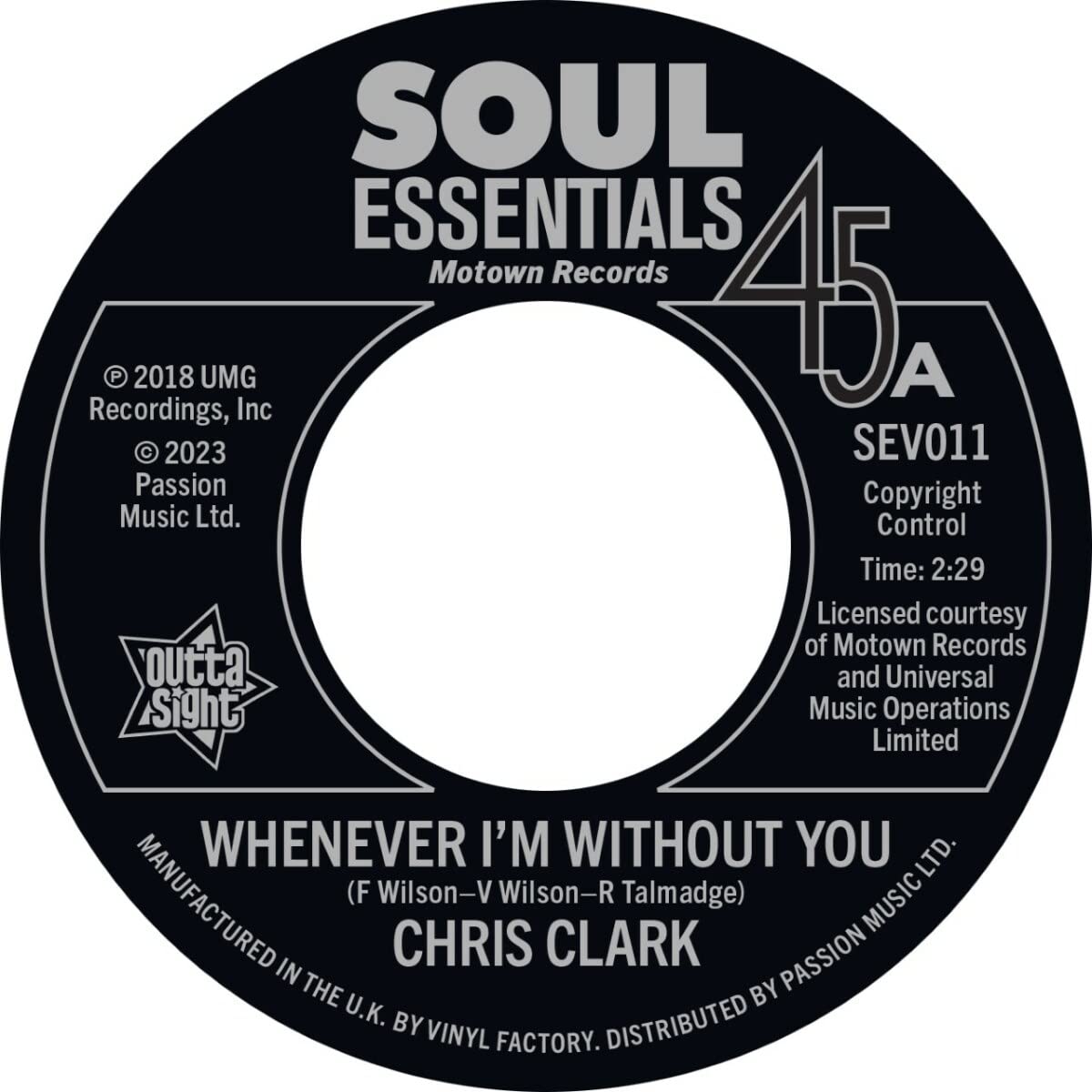 Whenever I'm Without You / All I Need Is You To Love Me [7" VINYL]