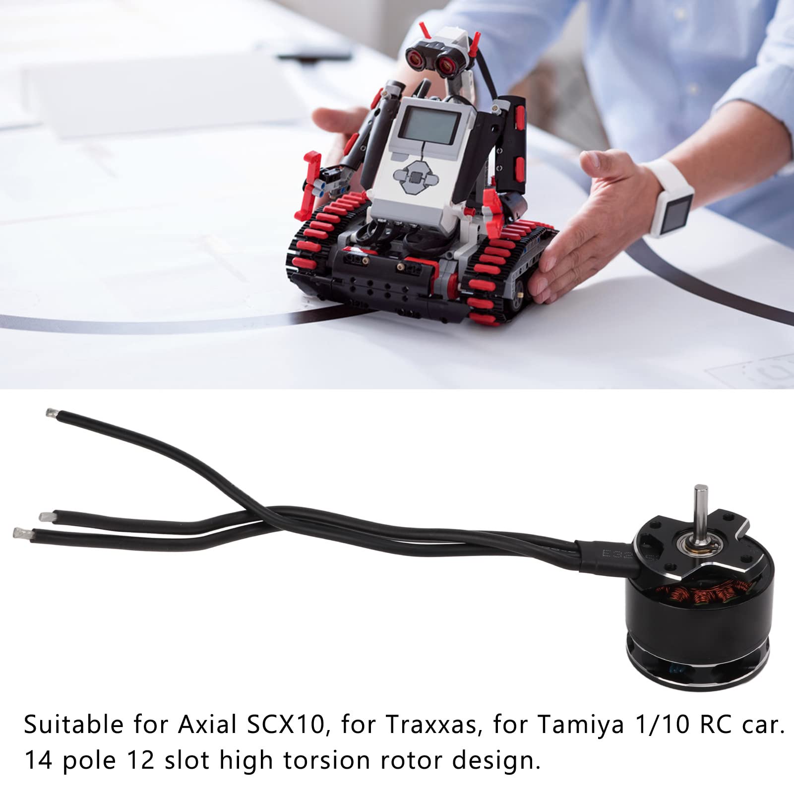 Silnik bezszczotkowy Rc, Power Wheels Motor Upgrade, 2050Kv Outrunner bezszczotkowy silnik do Axial Scx10 1/10 RC Crawler Auto Upgrade części