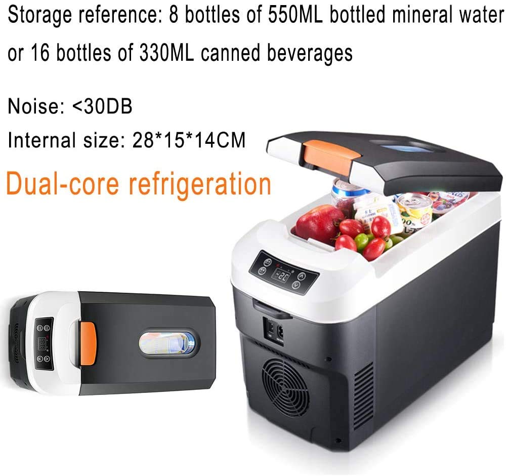 Mini refrigerador del coche 10L Nevera Portablethermoelectric enfriador para el dormitorio, coche, oficina y dormitorios nevera pequeña