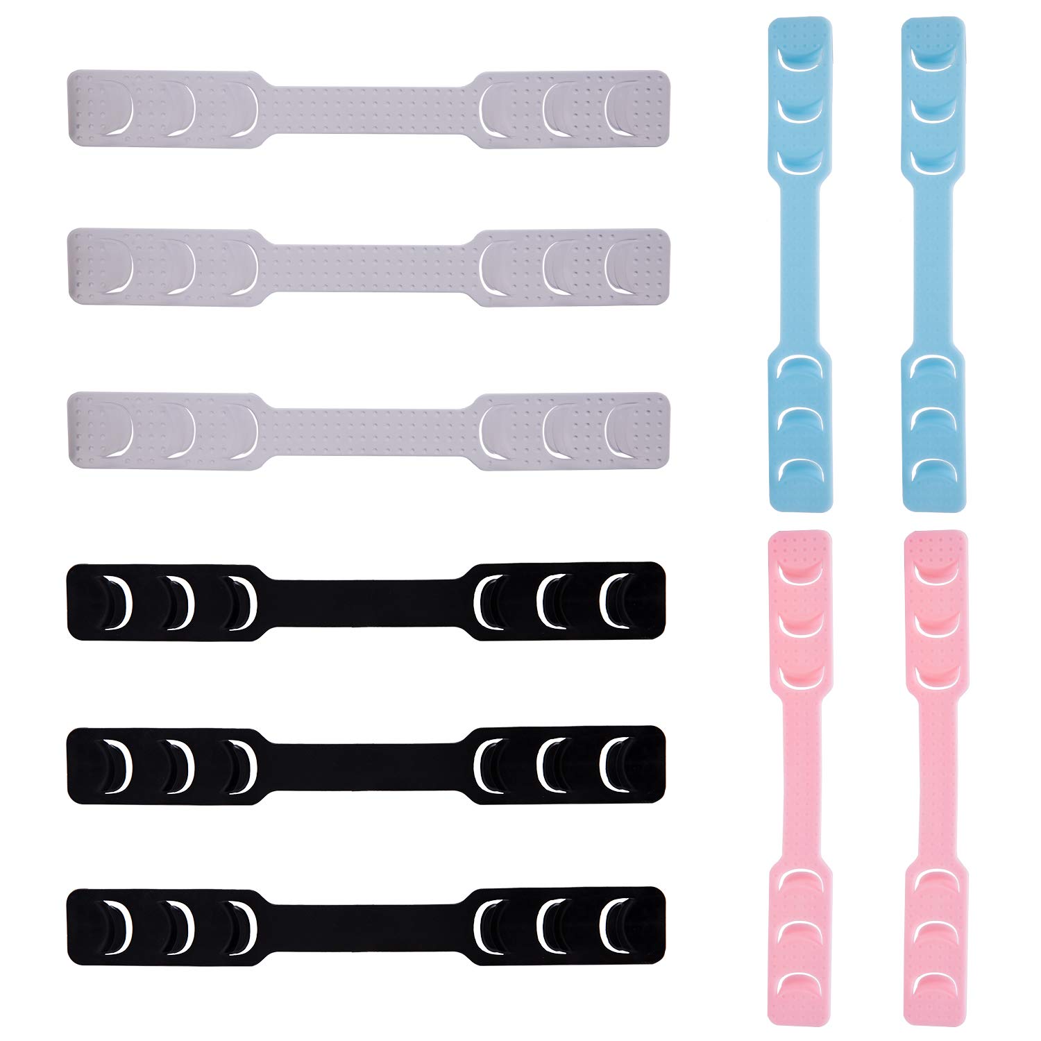 Amoyland Adjustable Strap Extenders for Face Mask, Ear Strap Hook, Masks Extension Hook Ear Protector Ear Strap Extender Buckle for Relieving Pressure and Pain Mask Hook (Mulit, 10Pack)