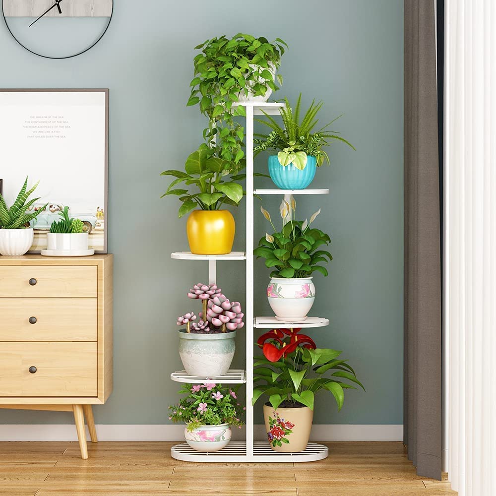 See full amazon price history chart for THE PLANT FAIRIES® Premium Stylish 6 Tier 7 Pot Planter Stand for Outdoor, Indoor, Living Room and Gardening (Without Pot)(White) THE PLANT FAIRIES® Premium Stylish 6 Tier 7 Pot Planter Stand for Outdoor, Indoor, Living Room and Gardening (Without Pot)(White) (B09LYQ9729) Amazon Price History, Amazon Price Tracker