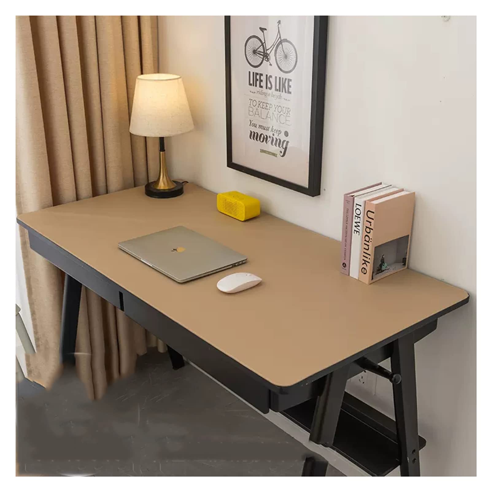 Grand sous-main de bureau en cuir imperméable pour table de bureau et de salle à manger, antidérapant, résistant à la chaleur et facile à nettoyer, 40 × 60 cm, couleur