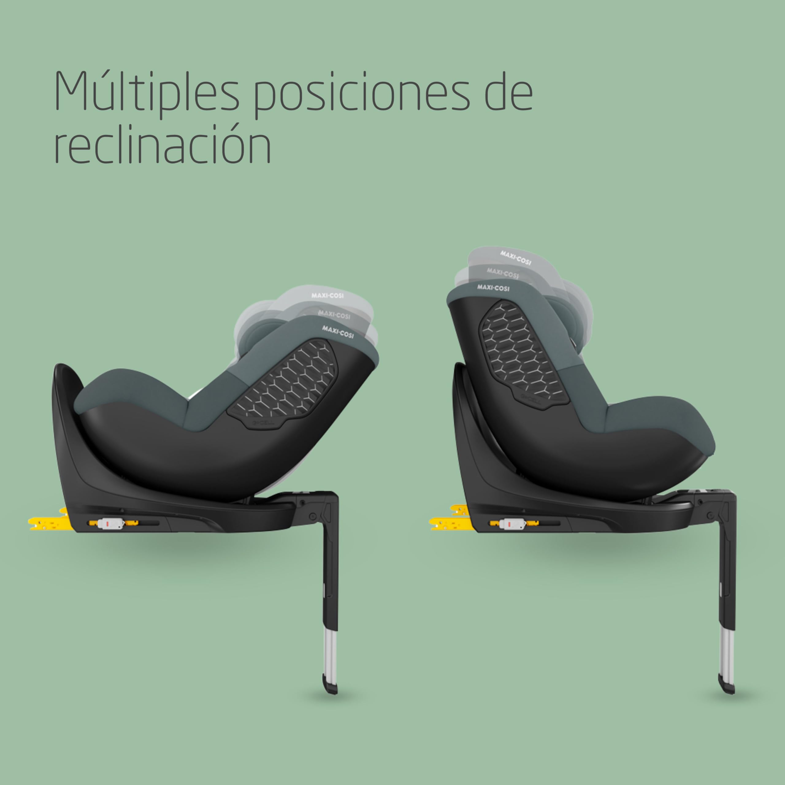 Maxi-Cosi Mica 360 S, Silla Coche 360 Giratoria, ISOFIX, 3M-4A(61-105 cm), Silla Coche Bebé i-Size, Giro FlexiSpin, 5 Posiciones Reclinación, Protección G-CELL, Arnés Fácil Poner, Tonal Graphite