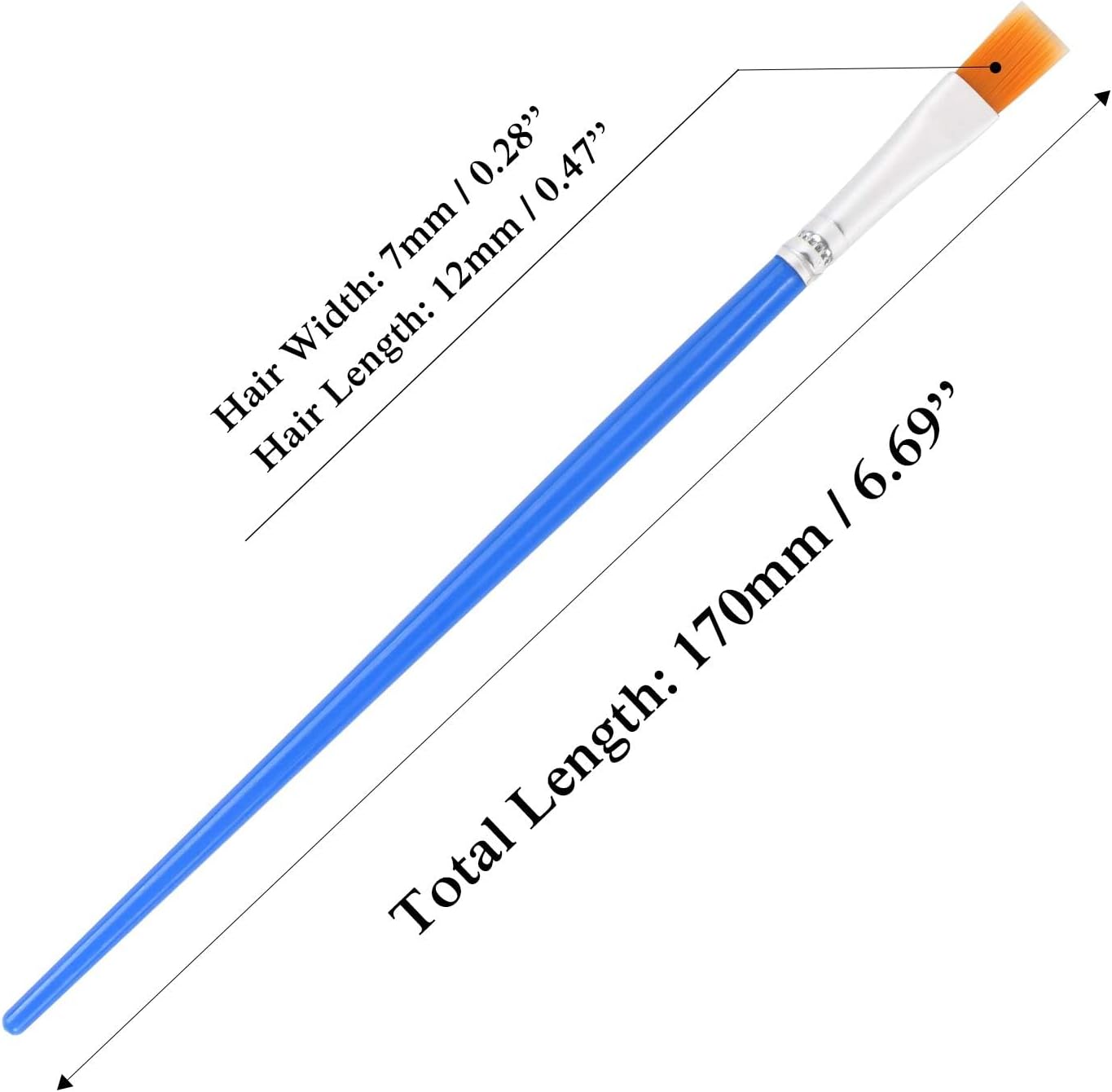UPINS 30 Pcs Flat Paint Brushes,Small Brush Bulk for Detail Painting