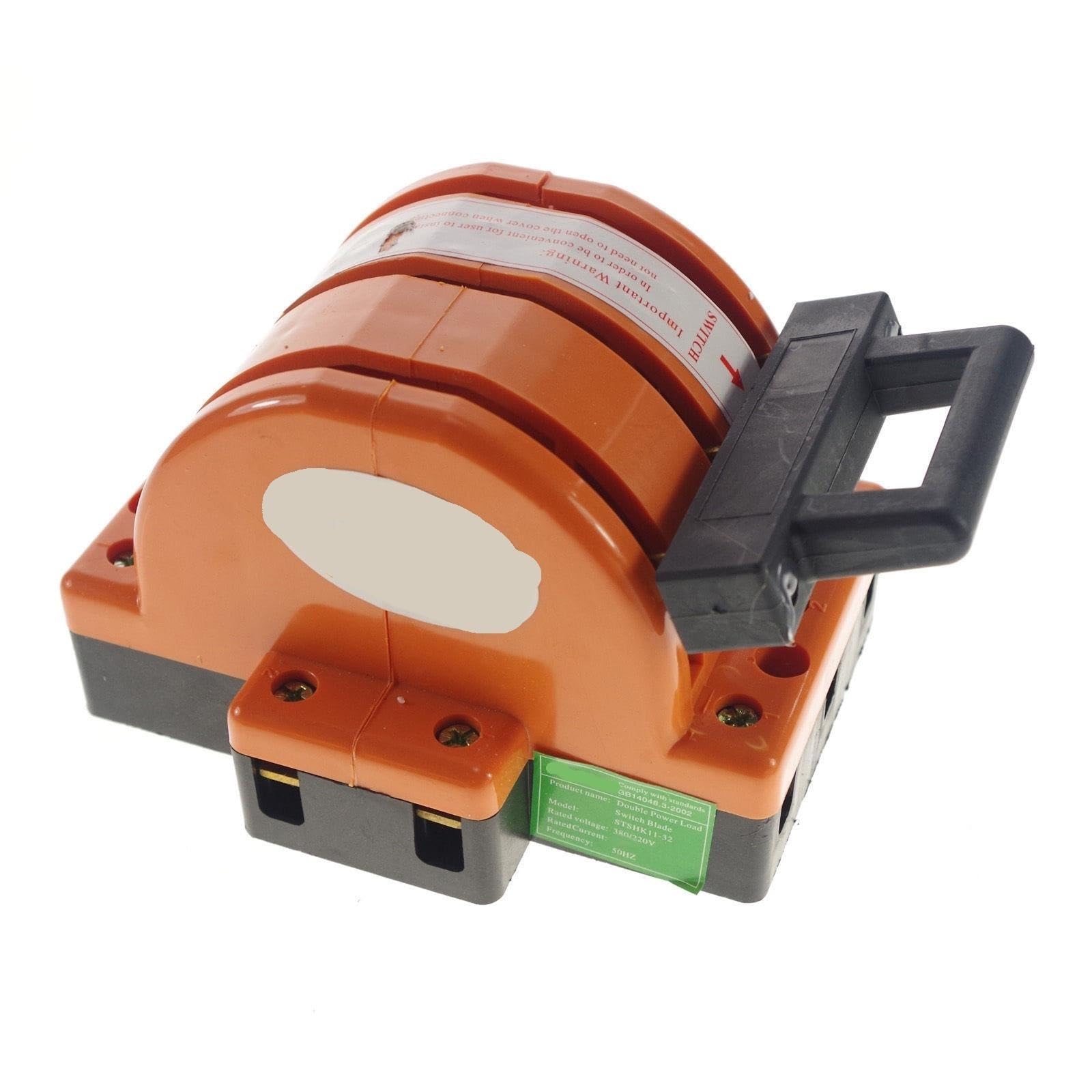 Interruptor de desconexión de cuchilla de tres polos y doble tiro, 3P, 100 A, transferencia de fuente de alimentación de 220 V/380 V