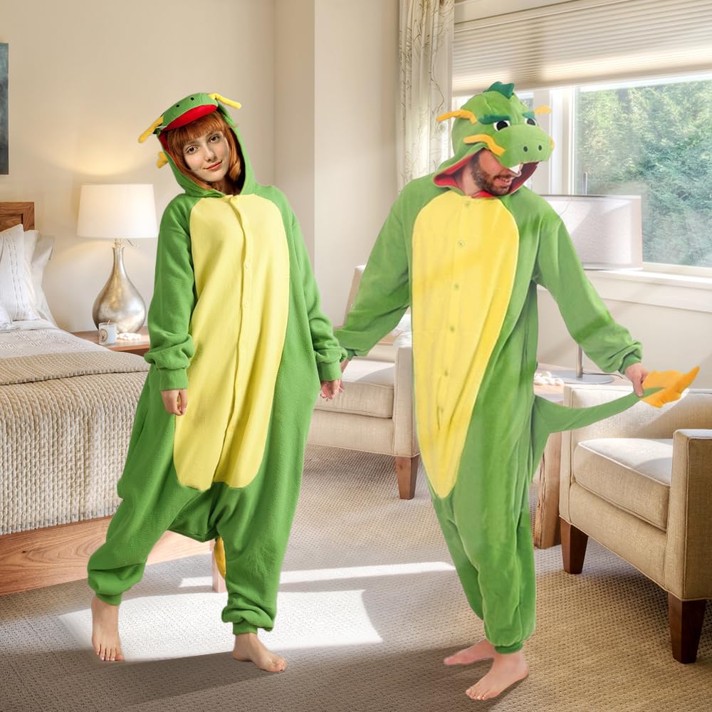 Kostiumy smoka dla kobiet i mężczyzn, zwierzę, jednoczęściowy kostium na karnawał, Halloween, fantazyjne stroje, jednoczęściowa piżama, dinozaur, hipopotam, wół, na imprezę, odgrywanie ról, cosplay