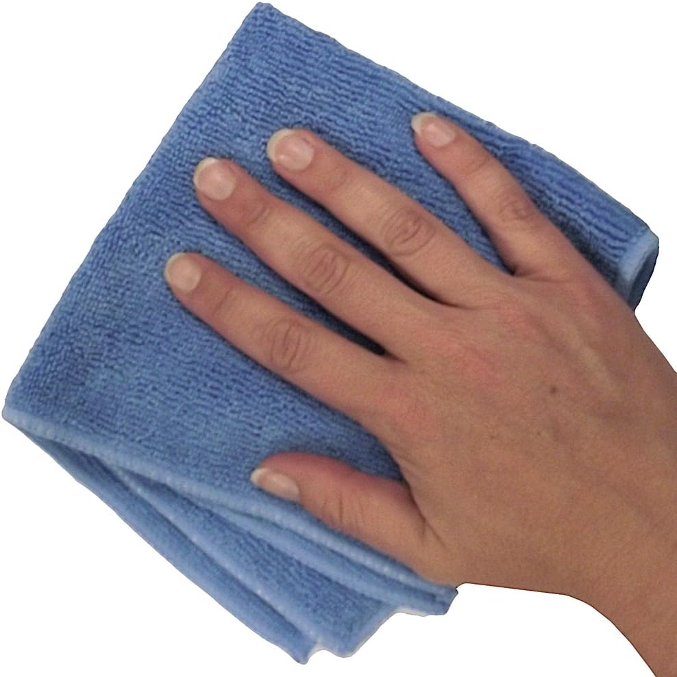 Shaxon Ultra Absorbent Microfiber Cleaning Cloths, 6 Pack, Blue, 12 x 12 Inches : Health & Household