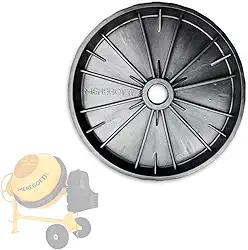 Roda Plástica Da Betoneira Prime 250/400L Menegotti Equipamento Para Construção Preto - Original