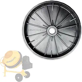 Roda Plástica Da Betoneira Prime 250/400L Menegotti Equipamento Para Construção Preto - Original