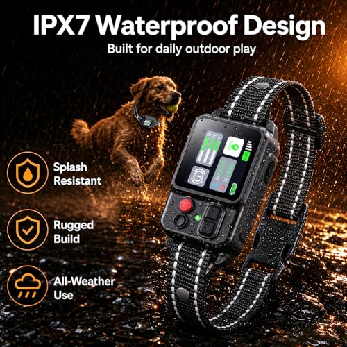 Image of Wireless Dog Collar Fence System, Electric Fence for Dogs,Adjustable Range 49-6561ft,3 Training Mode,Rechargeable,Waterproof (Flat Black)