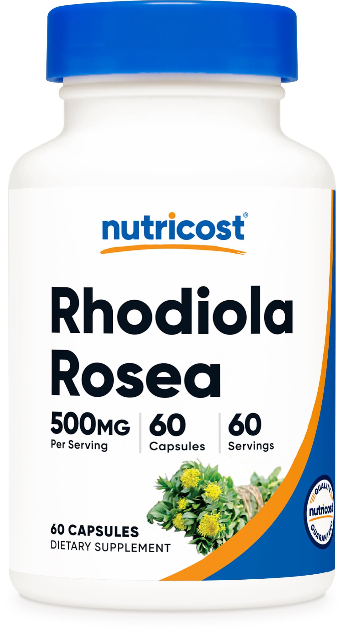 Nutricost Rhodiola Rosea 500mg, 60 Vegetarian Capsules - Gluten Free and Non-GMO Rhodiola Rosea Supplement
