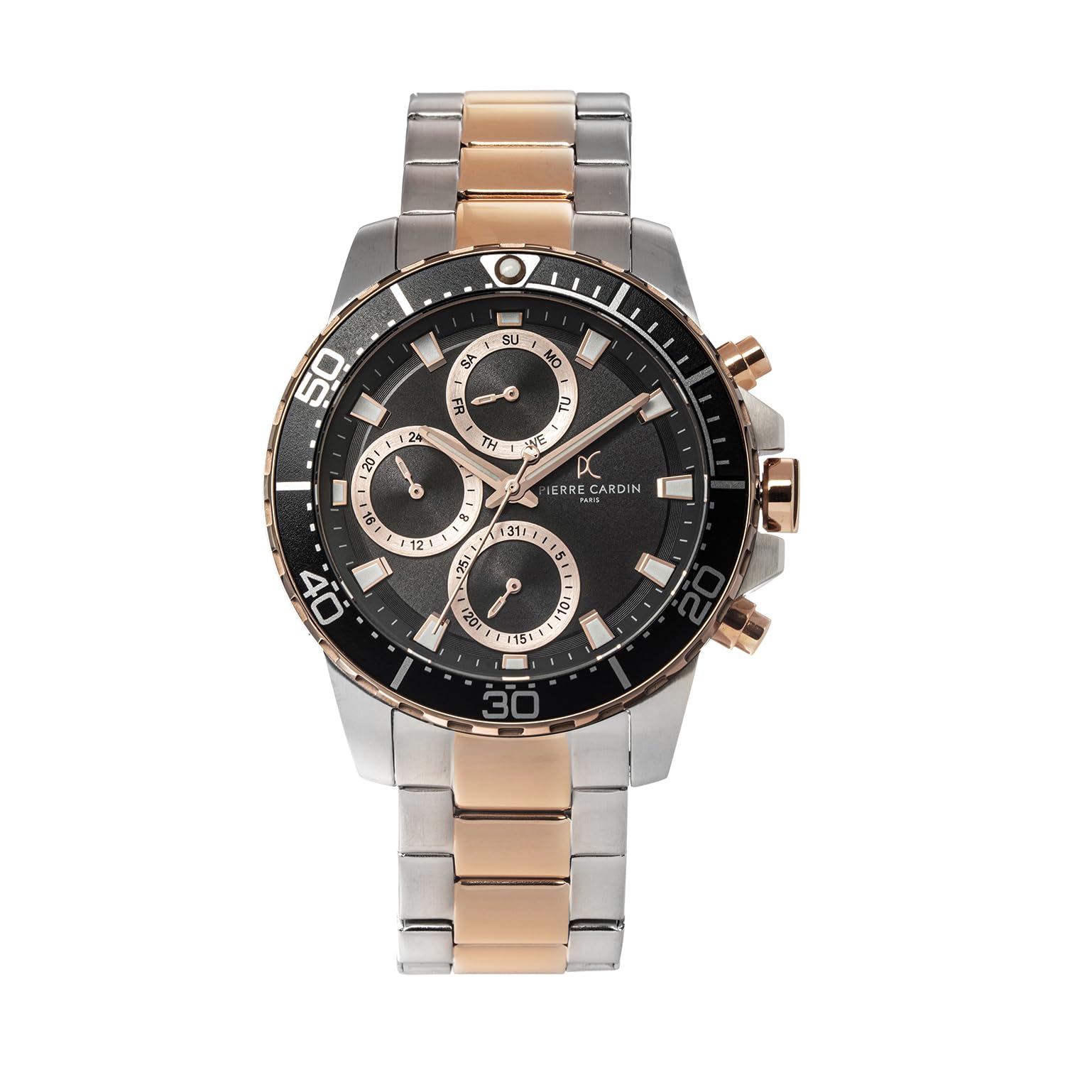 Pierre Cardin Nation Analog Dial Color Gun Watches for Men - CF.0102.SU.RG (B0D8QJHN3C) Amazon Price History, Amazon Price Tracker