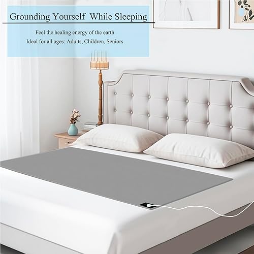 Miniatura 4 de Hoja de conexión a tierra con cable de conexión a tierra de 15 pies, 10% fibra plateada, hojas conductoras de tierra para la tierra con fibra