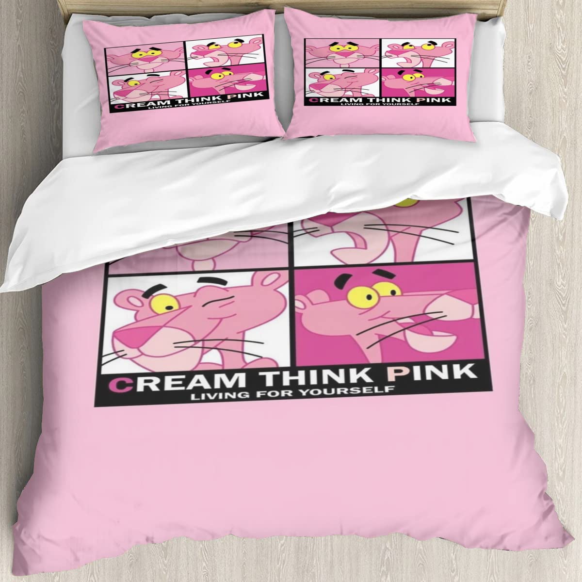 ピンクなめらか肌触り寝具カバーセット掛け布団カバーベッドスカート枕カバーセット Amazon｜3点セット ピンクパンサー (4) 寝具カバーセット ふとんカバー