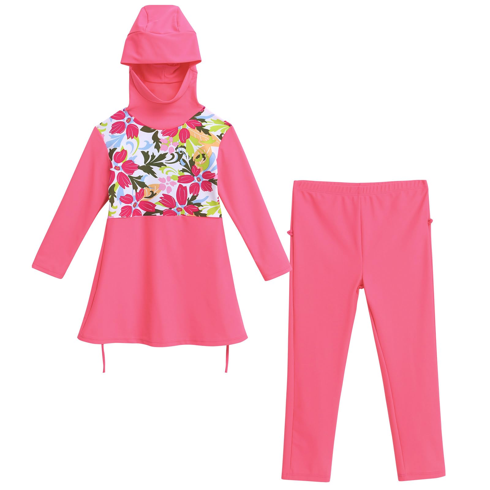 Keephen Mädchen Burkini 3-teilig - Muslim Bademode Mit Badekappe