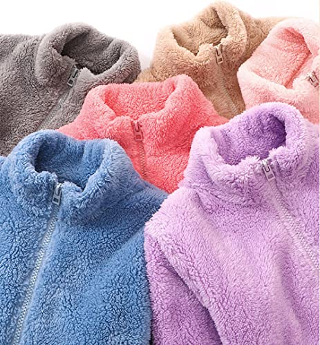 2Pcs Winter Coat For Girl Boys Puffer Top Fleece Warm Soft Touch Jacket Unisex Full Zip Outdoor2