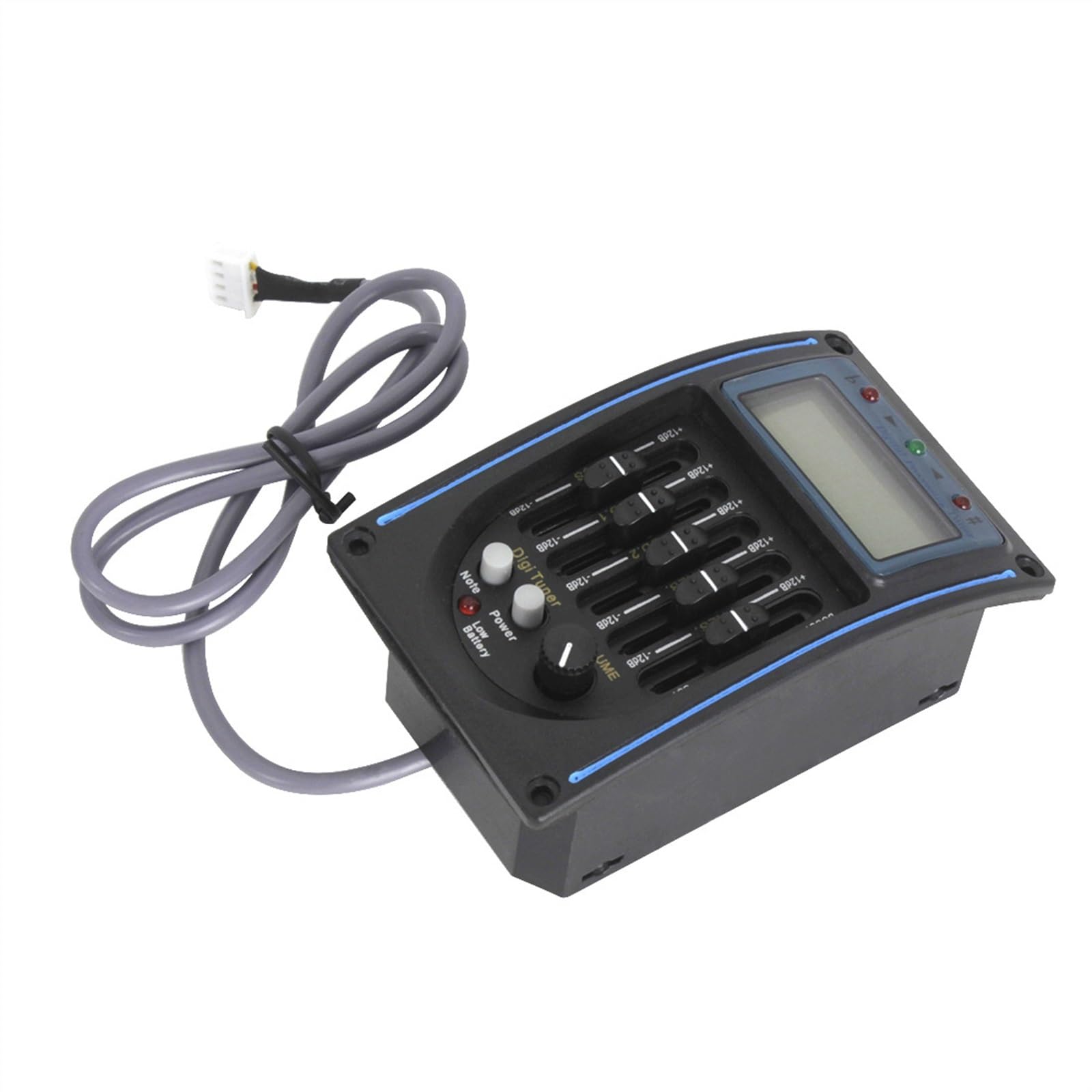 Pickup per chitarra Equalizzatore LCD a cinque bande Accordatore EQ per chitarra acustica folk Pickup piezoelettrico