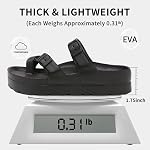 Women's Platform Sandals with Arch Support, Eva Lightweight Chunky Slide Sandals for Women, Fashion Comfort Summer Beach flip flops with Adjustable Buckle