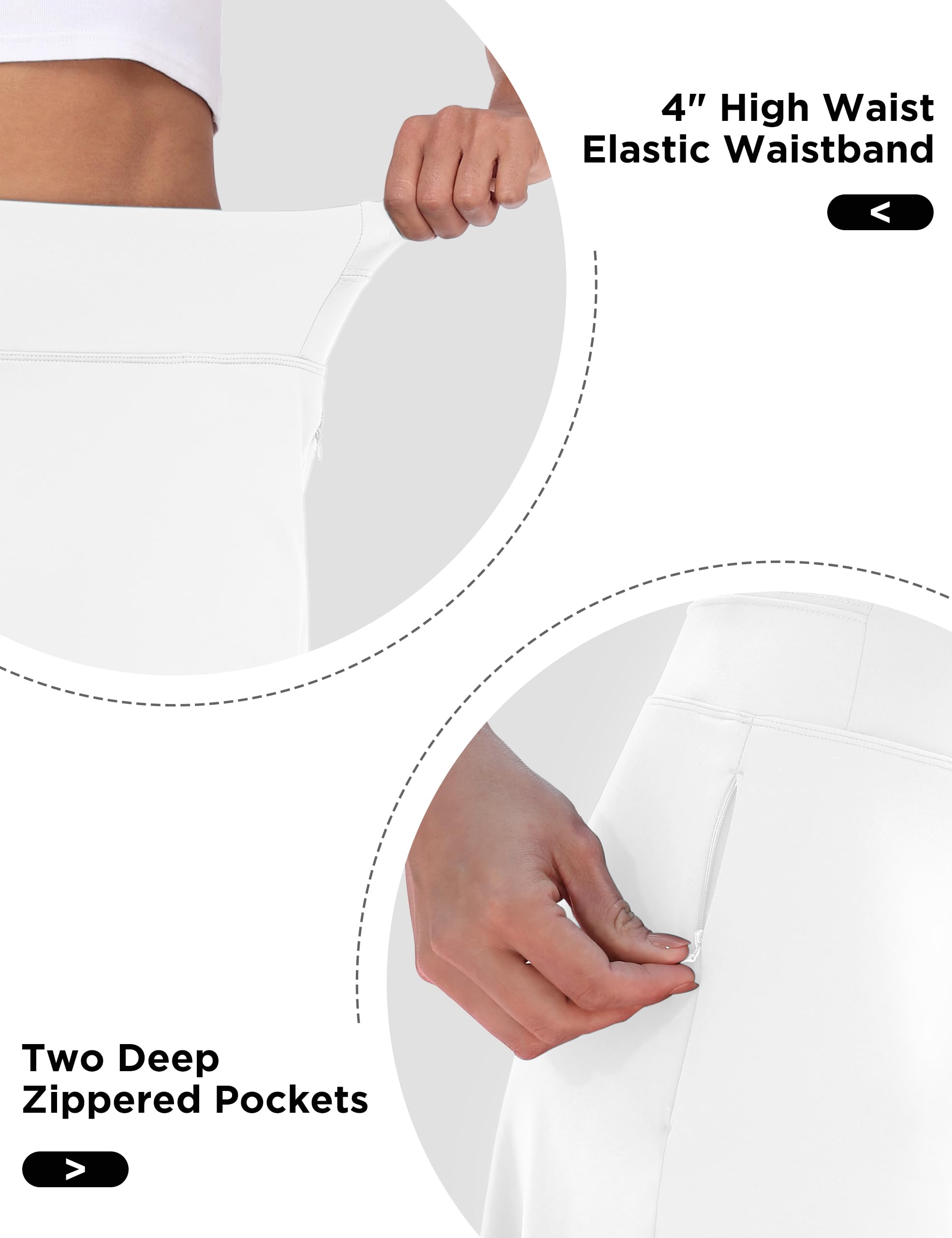 Desol Falda pantalón de golf para mujer de 50,8 cm hasta la rodilla con bolsillos