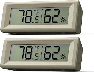 PFTTDD Small Digital Hygrometer Indoor Thermometer - Accurate Humidity & Temp Monitor for Baby Room, Greenhouse, Reptiles, Humidor (Fast 2.5s Refresh, 3-Year Battery)