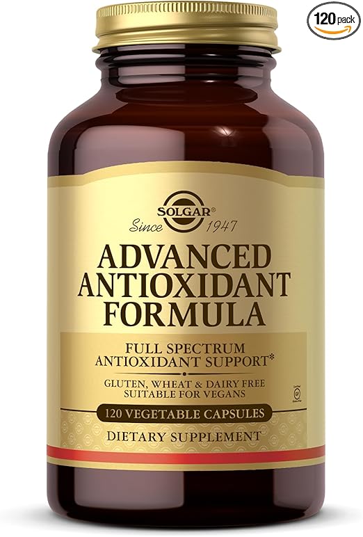 Solgar Advanced Antioxidant Formula - 120 Vegetable Capsules - Non-GMO, Vegan, Gluten Free - 60 Servings