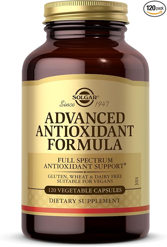 Solgar Advanced Antioxidant Formula - 120 Vegetable Capsules - Non-GMO, Vegan, Gluten Free - 60 Servings