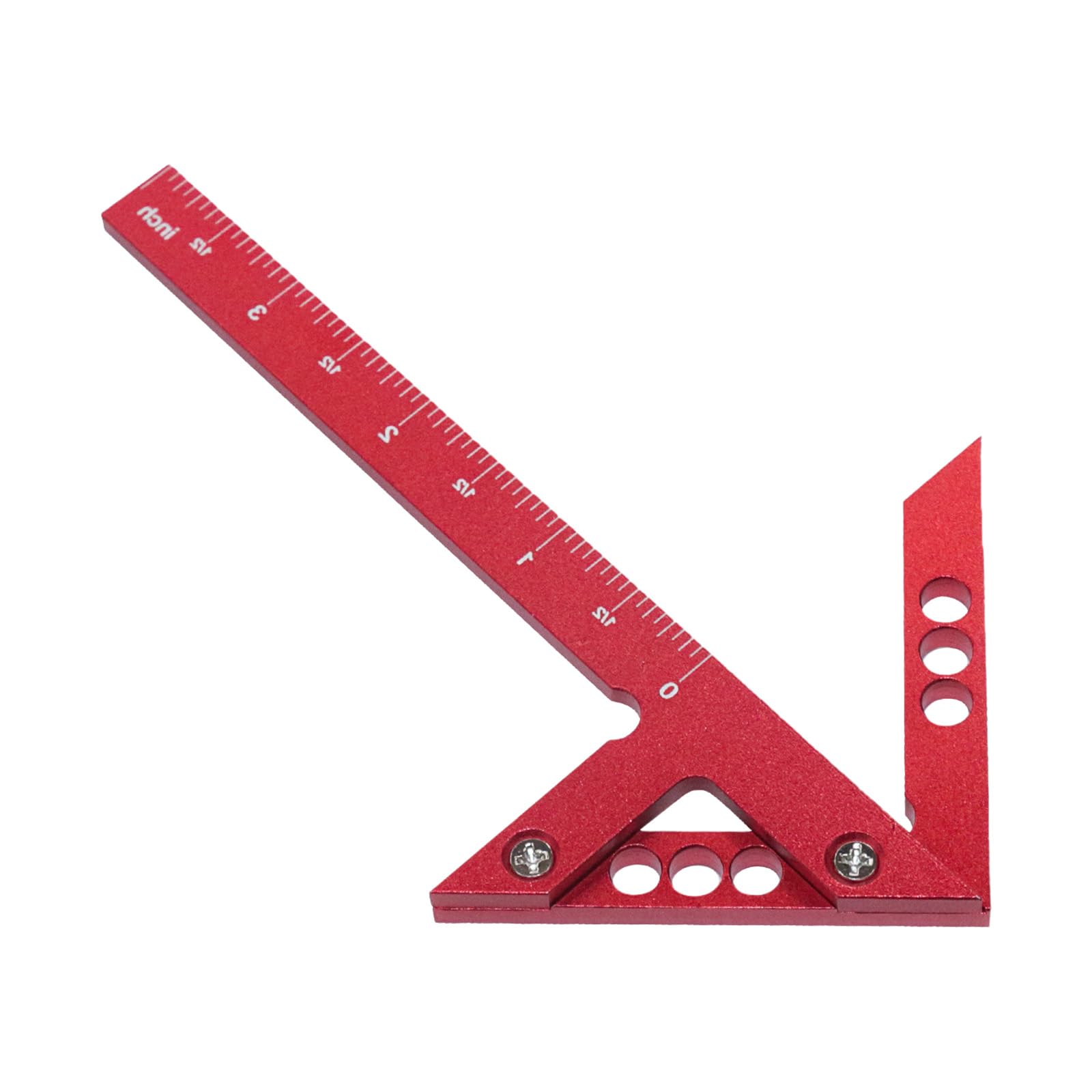 Newft Red I Mperial Strong Aluminum Woodworker Measuring Tool High Accuracy Woodworking Center Finders Suitable For Woodworking Projects Multiple Functional Builder Measuring Tool