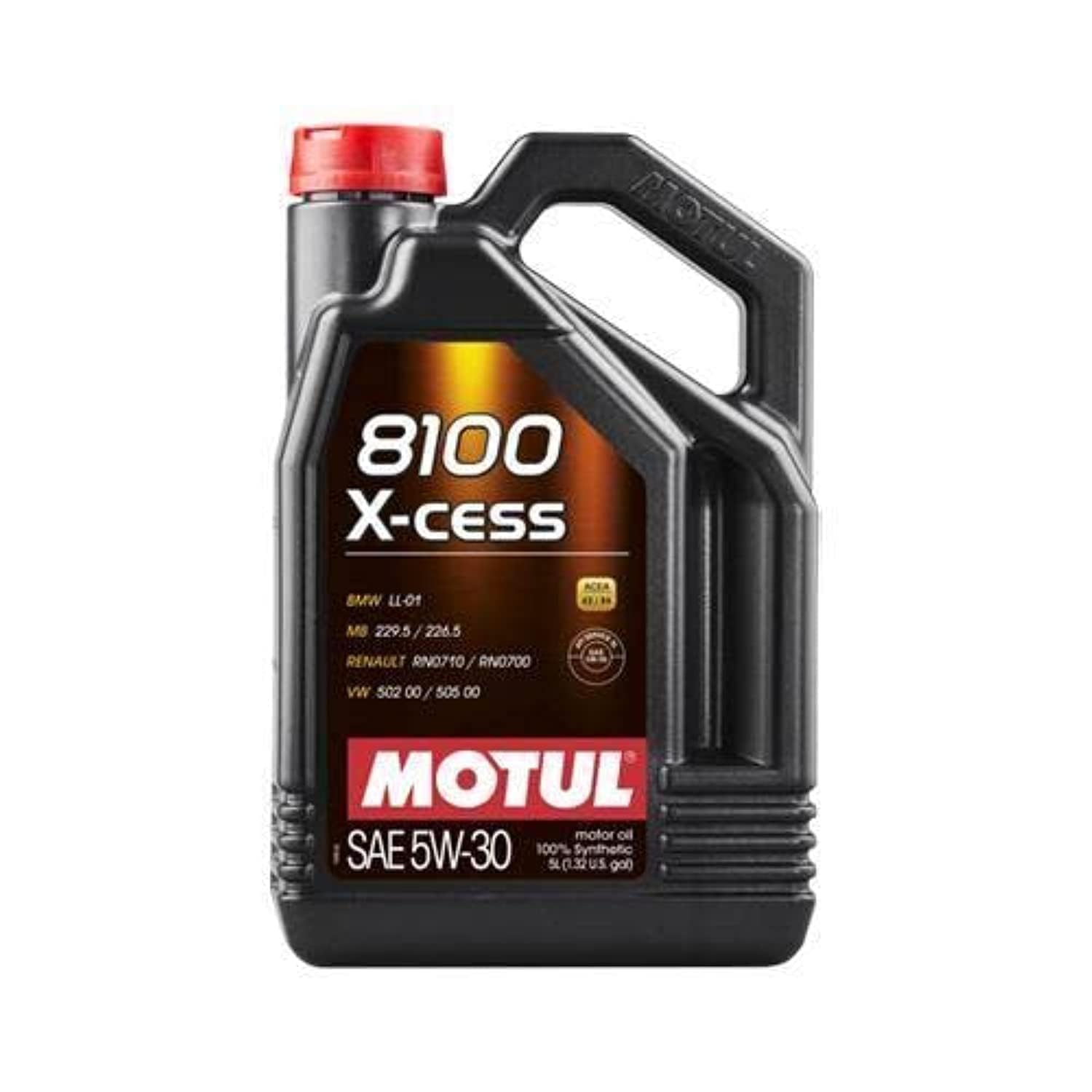 MOTUL Aceite de motor 5W-30 8100 Aceite completamente sintético Aceite para motor ACEA A3/B4 API SL X-CESS 5L