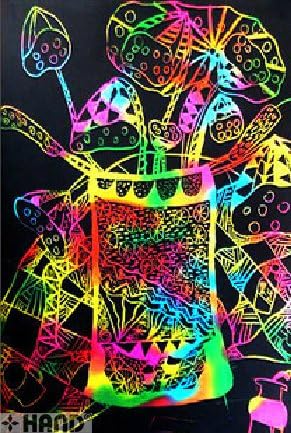 Hand Scratch Art Paper, Multicolor 10-Sheets