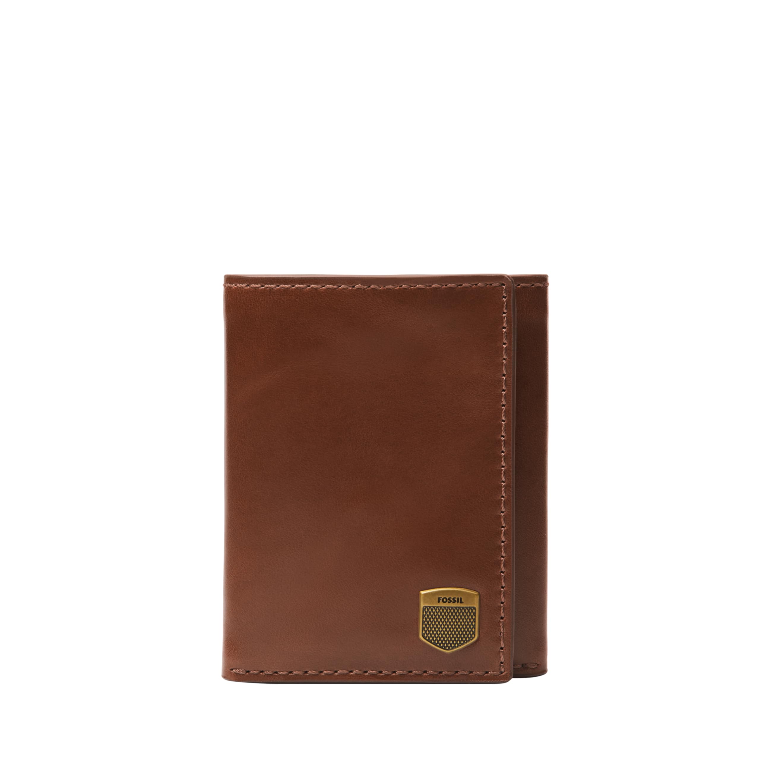 Photo 1 of Fossil Men's Wallet, Hayes Leather Trifold Wallet for Men, Brown