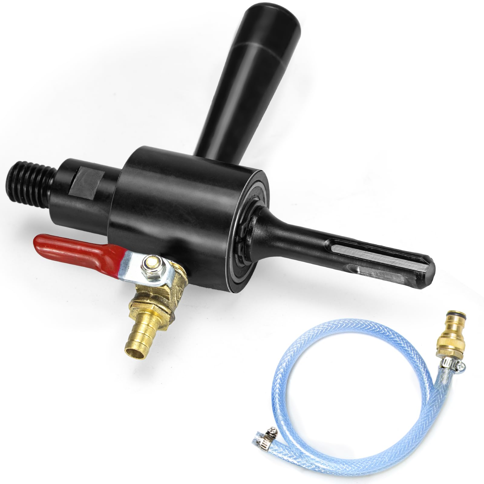 DaduoRi 5/8"-11 to SDS Plus Water Injection Core Drill Adapter Kit with Quick Connect Hose - Converts 5-8-11 Thread Core Drill Bit to Hammer for Wet