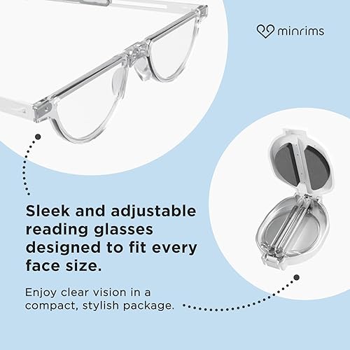 Miniatura 2 de minrims Gafas de lectura plegables + funda MagSafe para iPhone  Gafas de lectura plegables para hombres y mujeres  Lente transparente