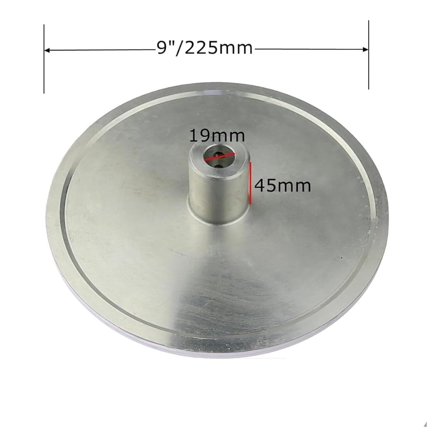 4/6/8/9 Inch Aluminum Heavy-Duty Backing Plate for Grinding and Polishing on Flat Grinding Machines(9 Inch 225mm)