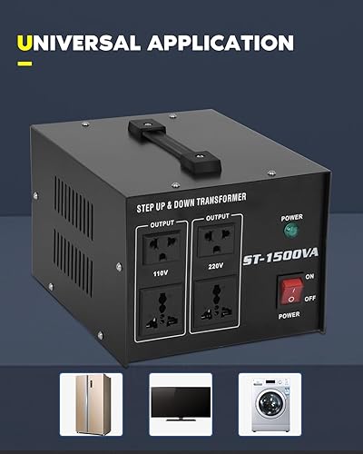 Miniatura 7 de Transformador convertidor de voltaje de 1000 W, convertidor de potencia elevador y descendente, CA de 110 V a 220 V220 V a 110 V, convertidor de