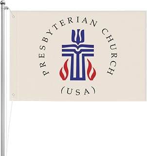 Presbyterian Church Cross Seal Double-Sided 3ply 2x3FT Outdoor Flag - Heavy-Duty Polyester for Indoor and Outdoor Use