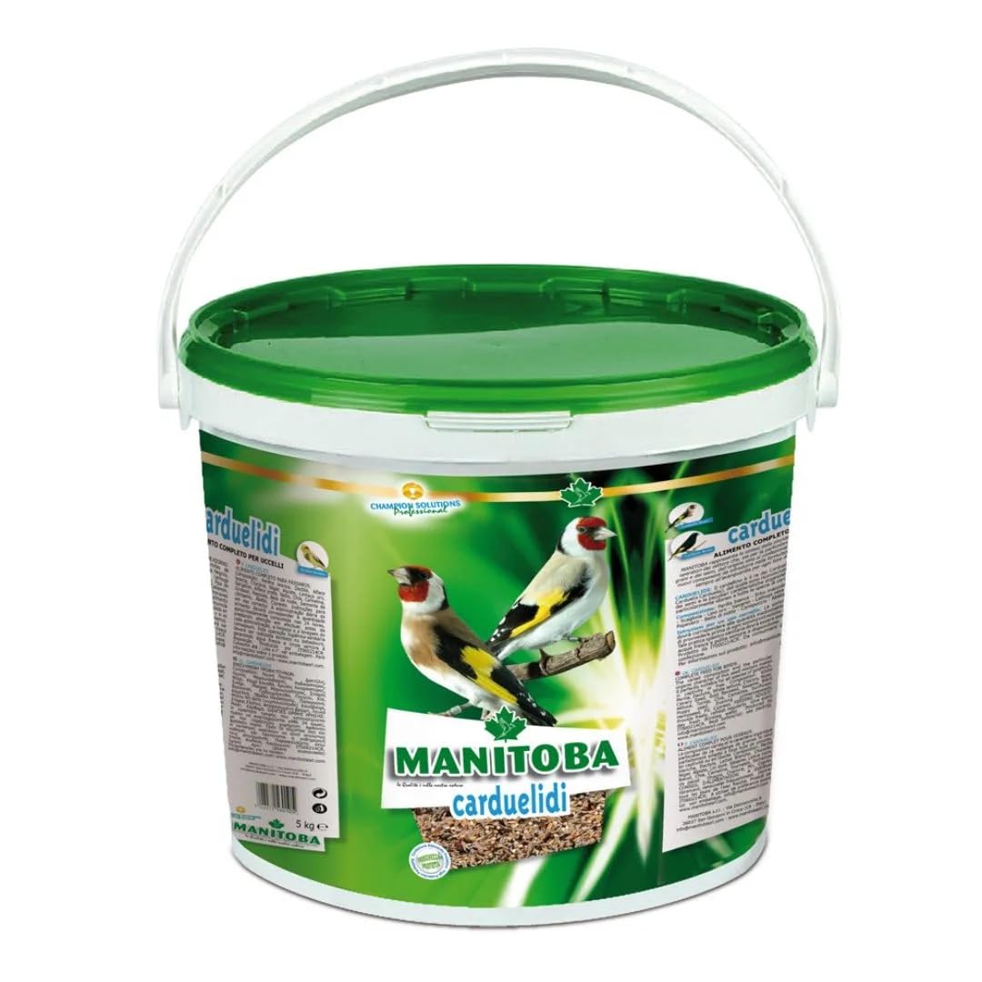 CARDUELIDI MANITOBA • alimento completo per uccelli, miscuglio ricco in semi altamente digeribili, 1 confezione da 5kg.