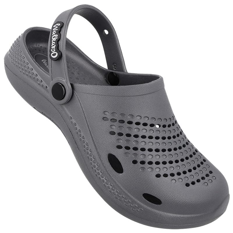 WALKAROO Clogs for Mens -Trendy|Lightweight and Comfortable |Stylish Slip-on Design|WC8716 Dark Grey (B0DCP5GRNC) Amazon Price History, Amazon Price Tracker