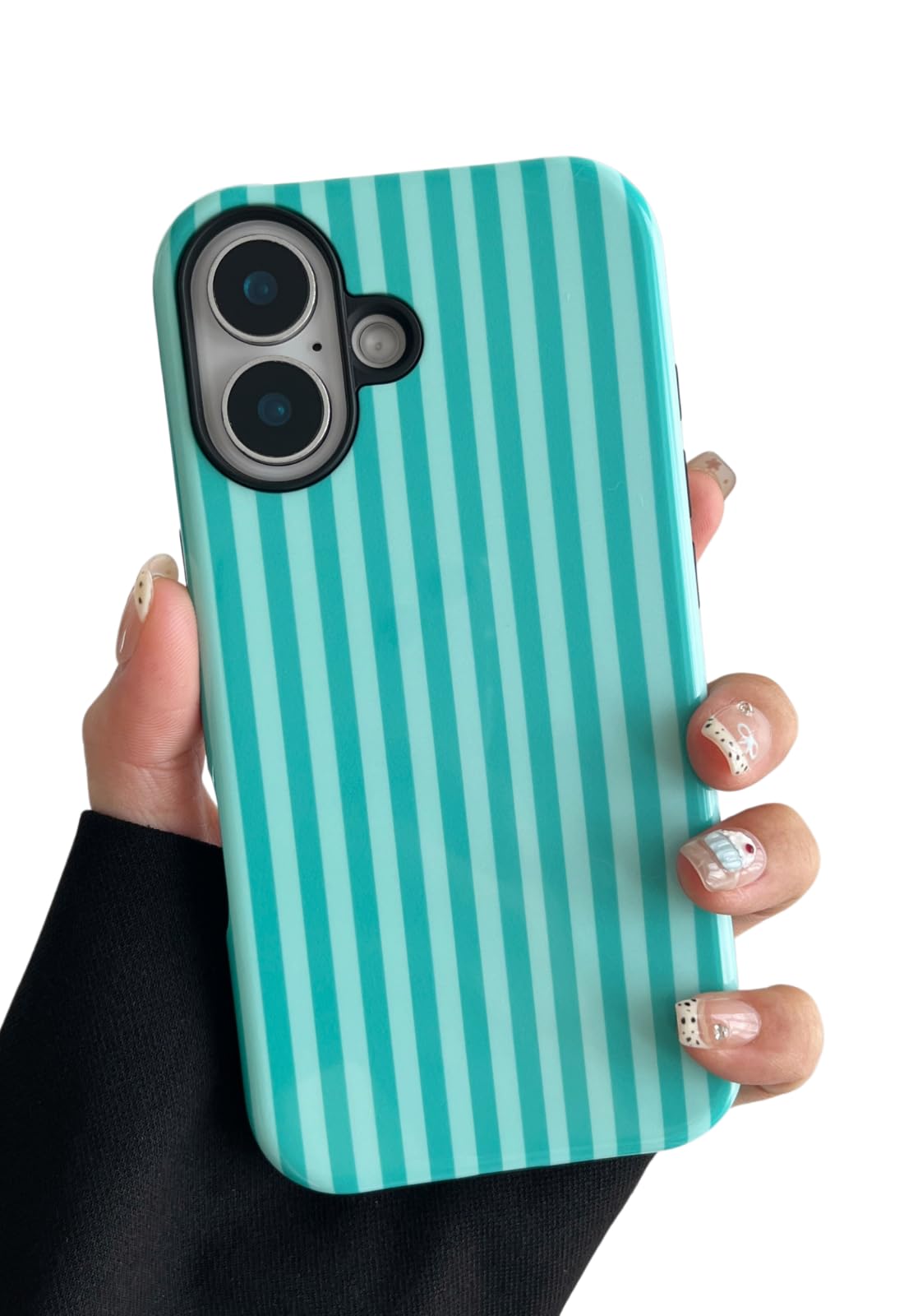 Photo 1 of Longlayss Striped iPhone 17 Case - Teal