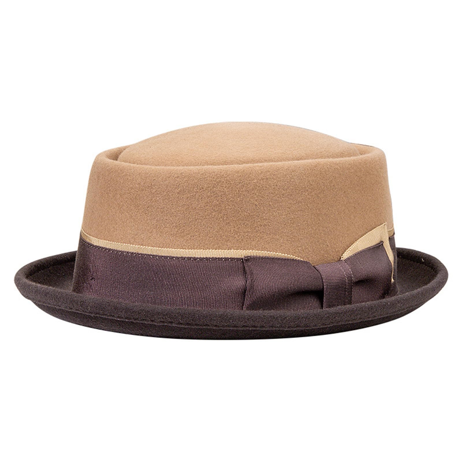 LUOFENG Cappello di lana Fedoras Panama esotico elegante Homburg per le donne Lady Photo Props Western per Stage Live Show Headwear