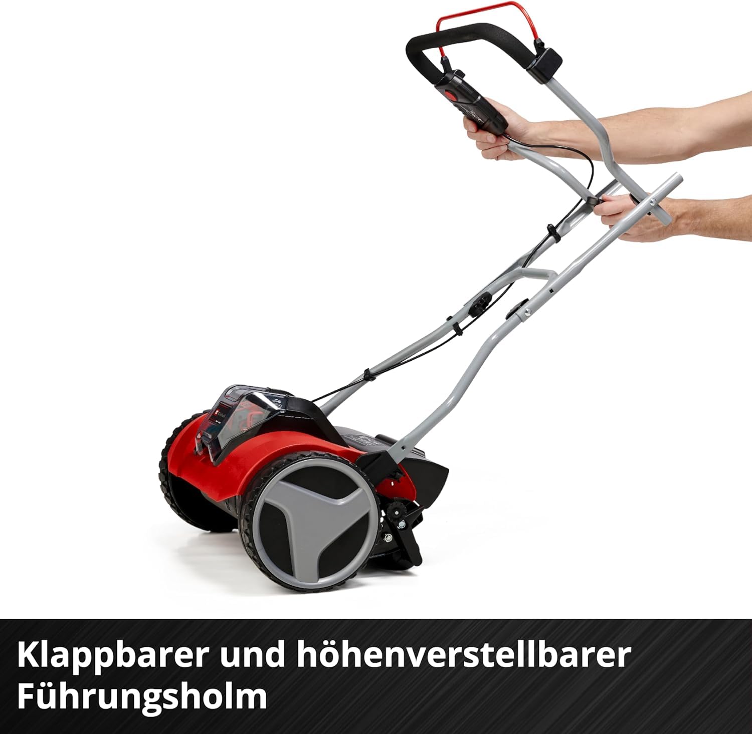 Einhell Akku-Rasenmäher GE-HM 18/38 Li - Solo Power X-Change (Li-ion, 18V, kugelgelagerte Mähspindel mit 5 präzisionsgeschliffenen Stahlmessern, ohne Akku und Ladegerät)