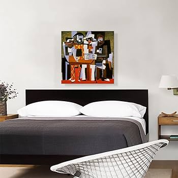 ピカソ　アートプリント Amazon.co.jp: ARTCANVAS Three Musicians 1921 キャンバス