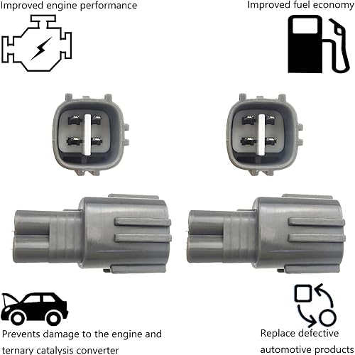 Miniatura 5 de Dropwater 1 par de sensor de oxígeno trasero O2 aguas abajo para Toyota 2007 2008 2009 4Runner, 2006-2005 Tundra 4.0L 4.7L Reemplaza#234-4260 15104