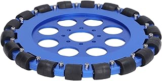 Omni Wheel 8in Alüminyum Alaşımlı Hub Bileşeni Robot DIY için Güçlü Kavrama ile Pürüzsüz Koşu Hafif Kolay Kurulum Oyuncak Araba Eğlence ((Tek teker) M5604-0014-0203)